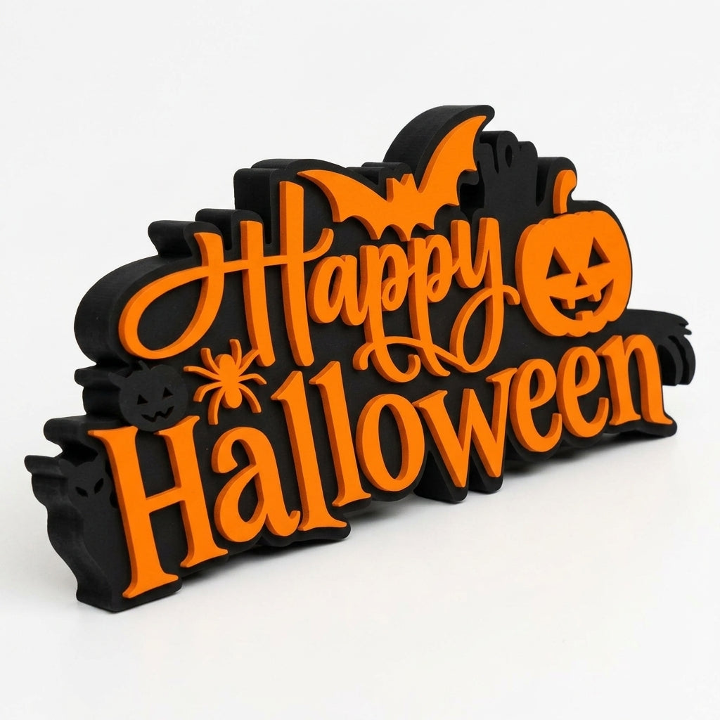 Letreiro Happy Halloween em 3D – Decoração de Halloween