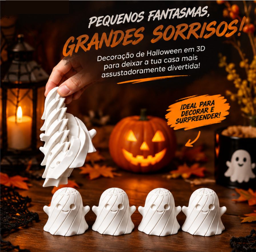 Mini Fantasmas de Halloween – Decoração
