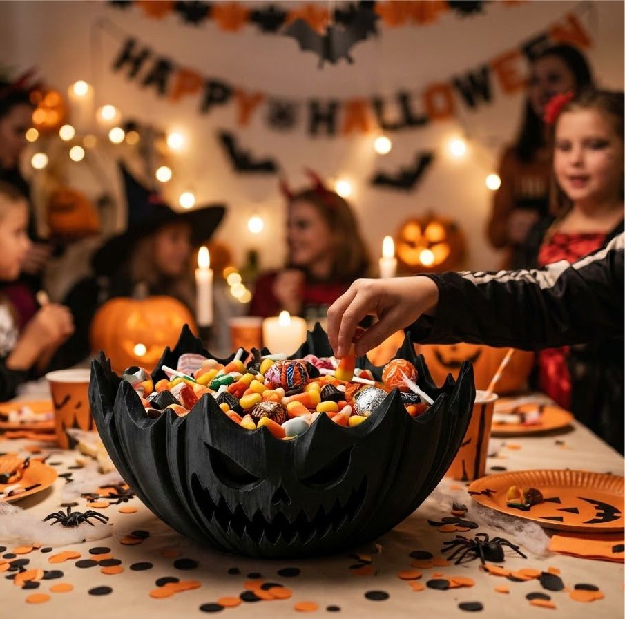 Tigela de Doces Halloween Gótica